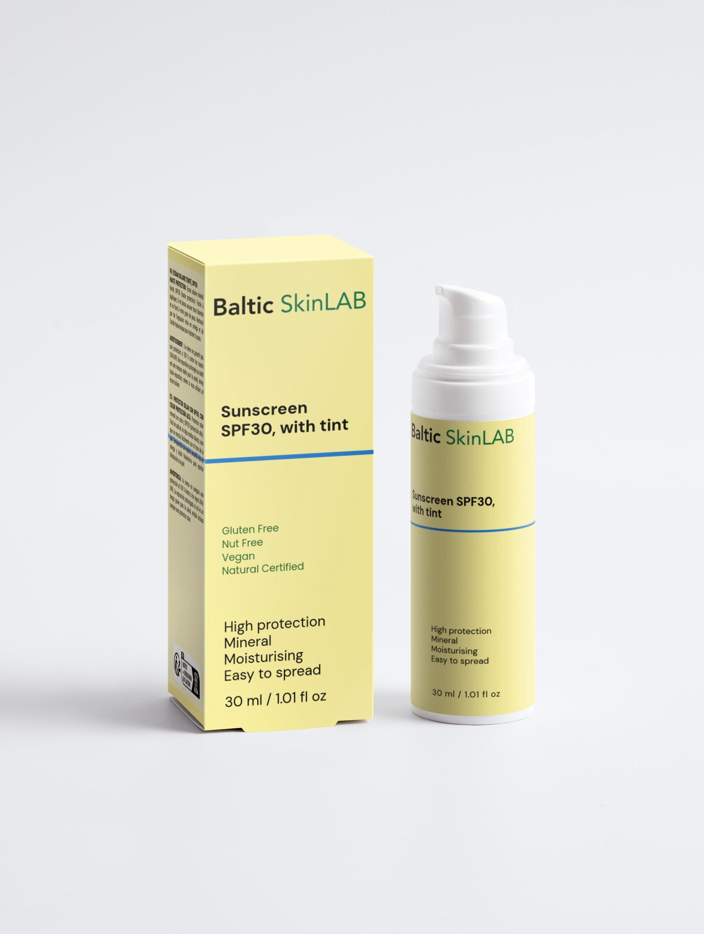 Sunscreen SPF30, with tint, 30ml